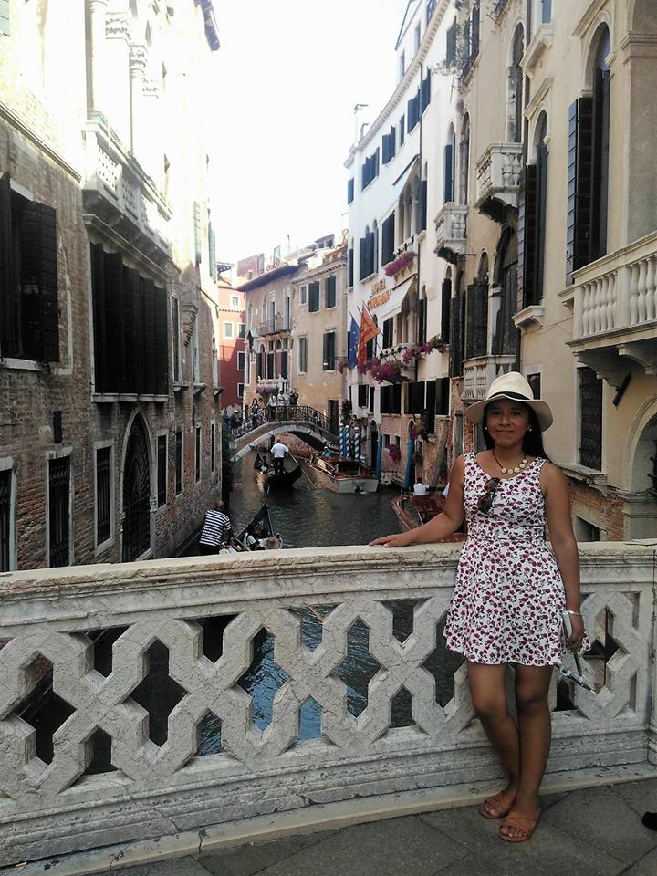 Mariana visitando Venecia-Au Pair Francia